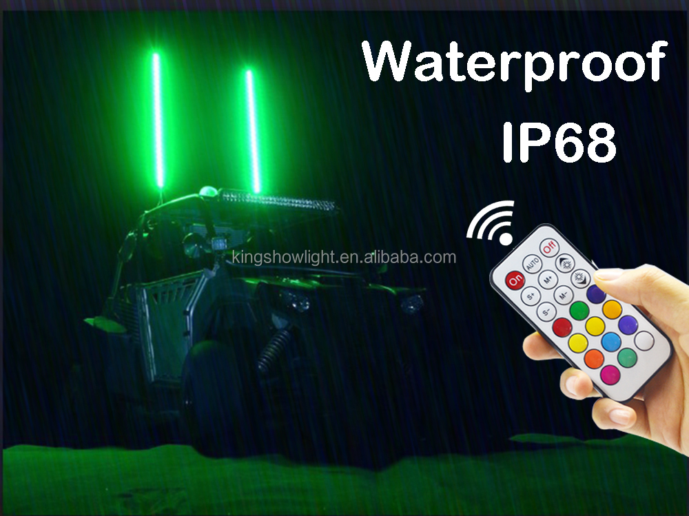 Kingshowstar - 4FT 120CM Dream RGB Chasing LED Whip Lights Flag Pole Antenna Lights for ATV UTV Polaris RZR new product 8