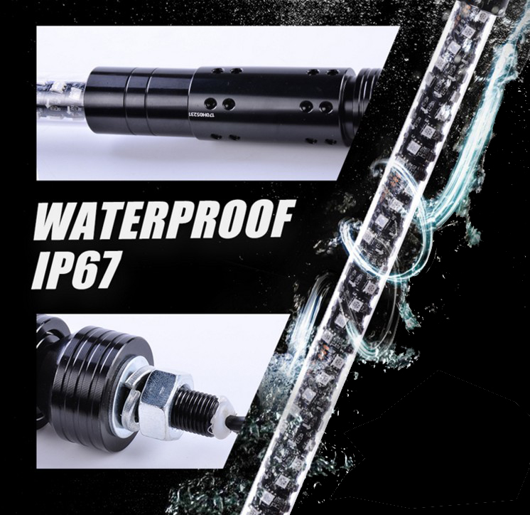 2ft Sprial Led whip Lights for ATV Golf Cart Dune Buggy Sand rail SidexSide 14