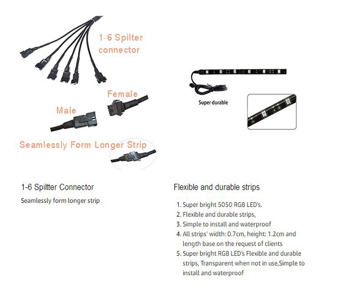 Kingshowstar - 12pc LED Light Strips Super Bright LEDs for Motorcycles Accent Lighting 10pc 5050 led motorcycle light kit 16