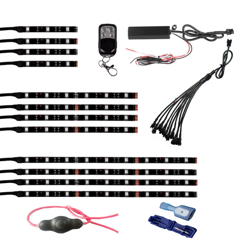 Kingshowstar - 12pc LED Light Strips Super Bright LEDs for Motorcycles Accent Lighting 10pc 5050 led motorcycle light kit 10