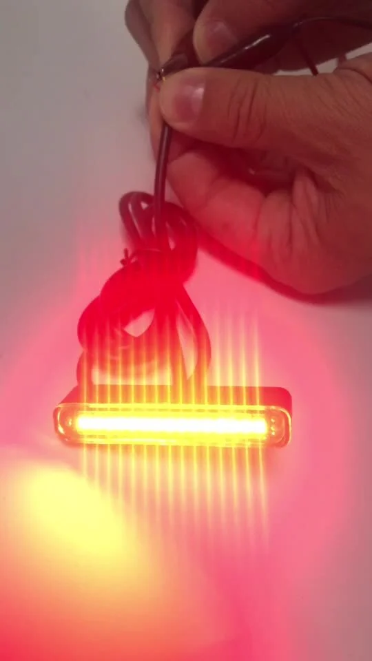 12v Ip65 White Red Yellow Blue Hideaway Motorcycle Car Led License Plate Light Bar 12v Car Auto Warning Strobe Light 1