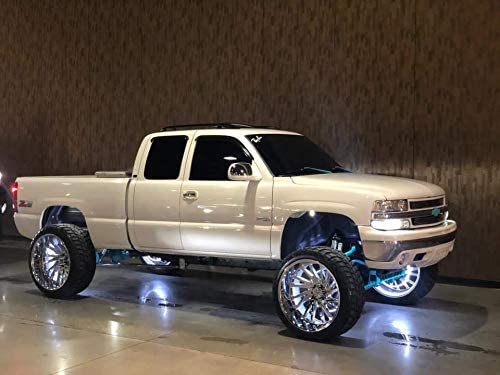 4pcs 15.5 /17 inch double side IP68 Brightest WHITE LED Wheel Lights remote Pure White Wheel Rim Lights 18