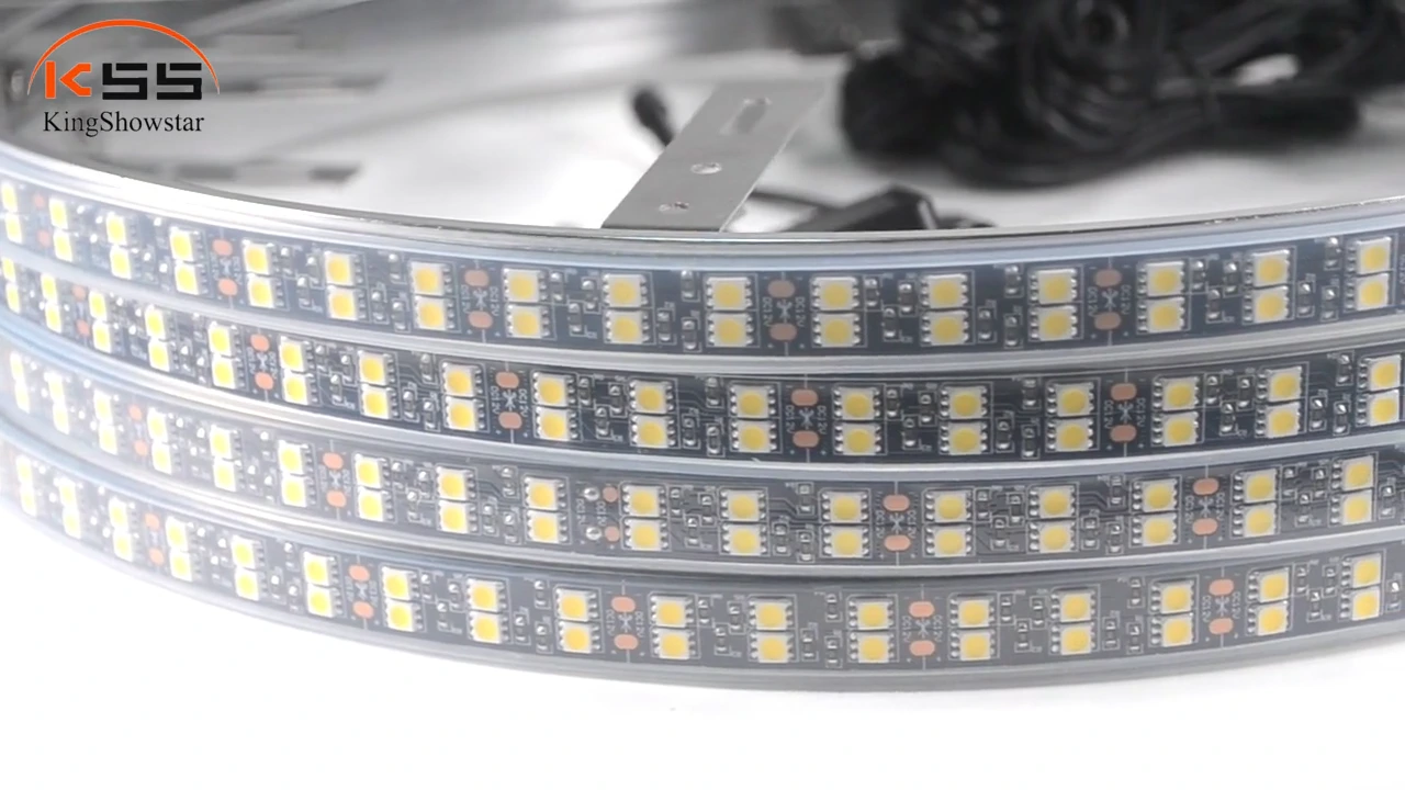 17 Pure White Led Wheel Light Dual Row LED Strip - Kingshowstar 1