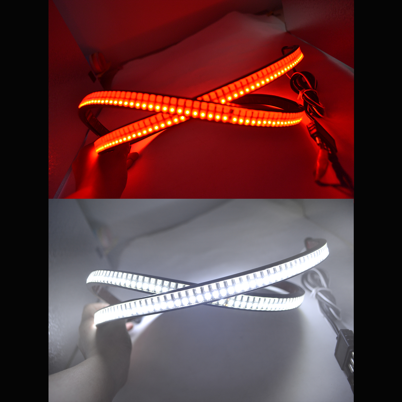 12v 48'' Inch 648 LED Red Yellow White Waterproof Amber Scanning light Strip Bar Trailer Truck Smart Turn Signal Led Tail Light 14