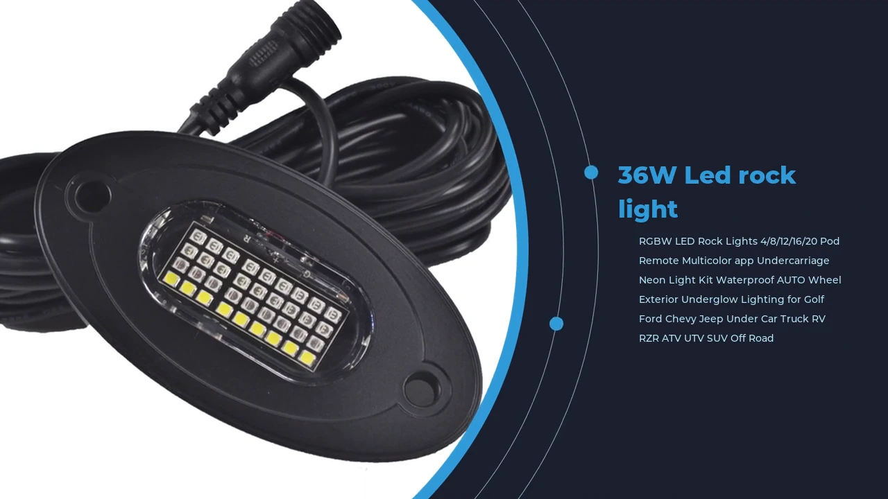 Kingshowstar - New The Max 36LED 12V Light RGBW Waterproof LED Rock Light for Truck Cars ATV Hot sell item 1