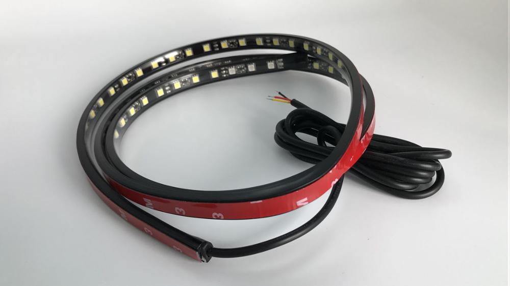 Kingshowstar - 72 LED Emergency Warning Traffic Advisor Strobe Light Bar Amber White 12V led auto tailgate light 12