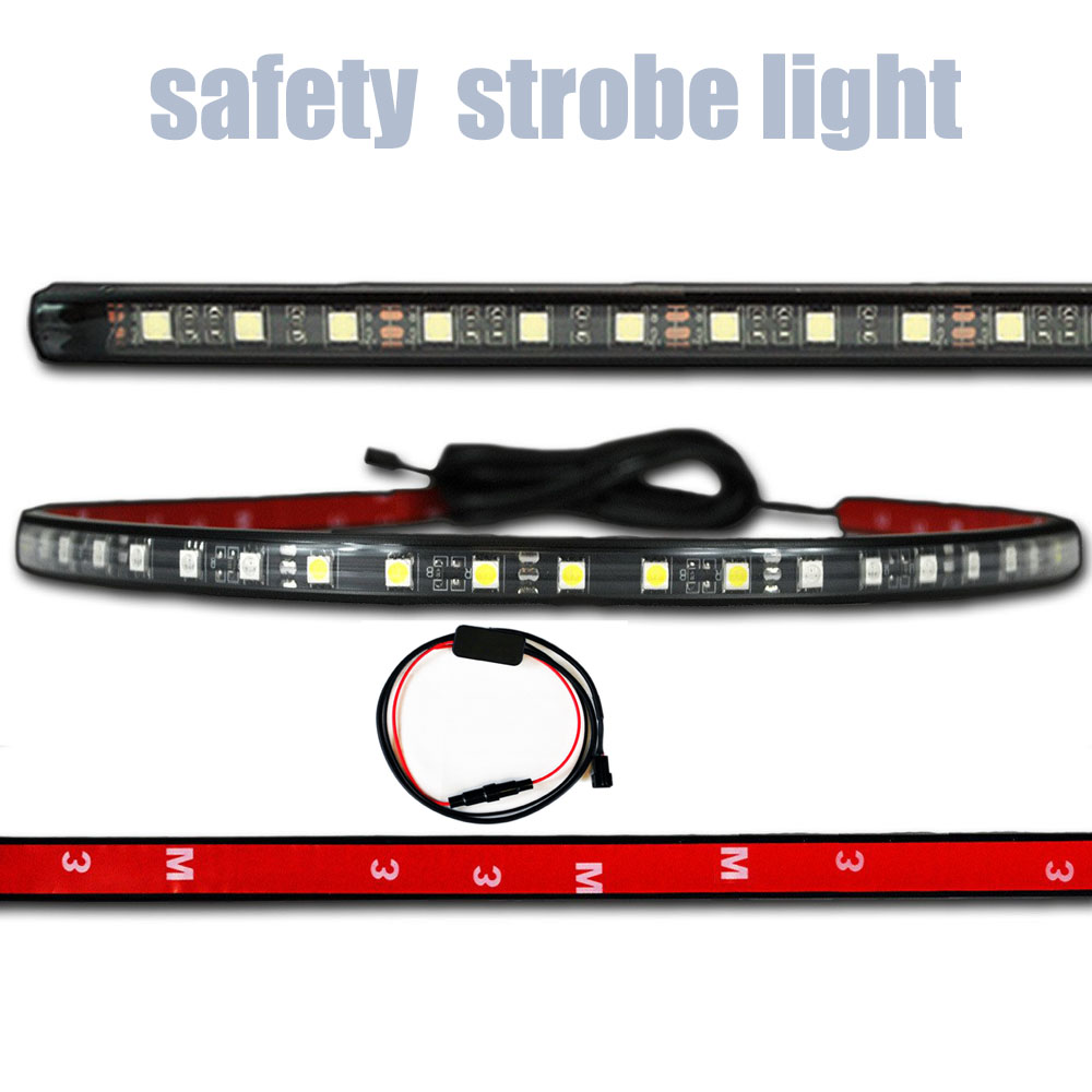 Kingshowstar - 72 LED Emergency Warning Traffic Advisor Strobe Light Bar Amber White 12V led auto tailgate light 10