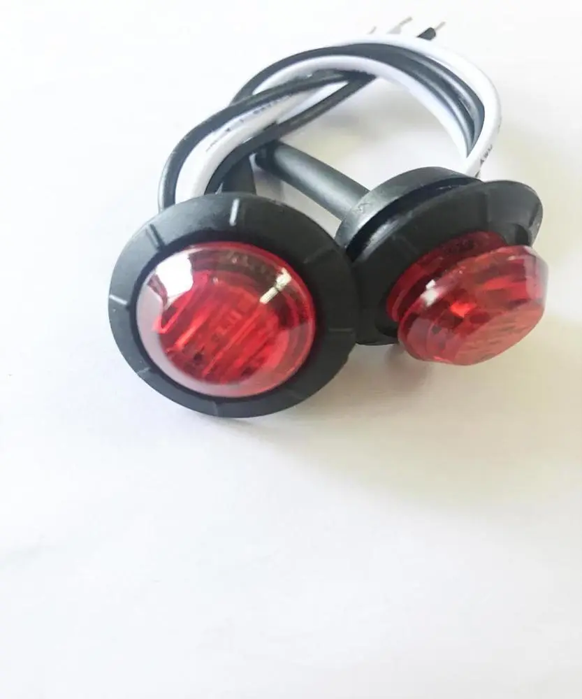 Kingshowstar - LED Bullet Side Marker Clearance Lamp Indicator Light Flush Mount Kit Waterproof Camper Pickup Truck Boat Bus Trailer 12V DC Ungrouped 1