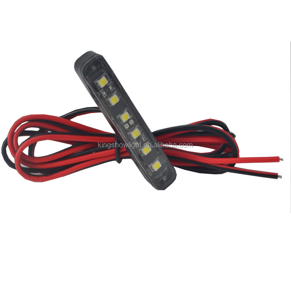Motorcycle Waterproof led light with 6pc White led for License Plate Light 13