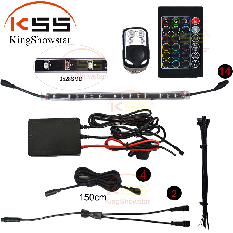 Kingshowstar - Super Bright Emergency Warning Safety Traffic Motorcycle used LED Grille Strobe Flashing Thin Light LED Multi-color Motorcycle Light 12