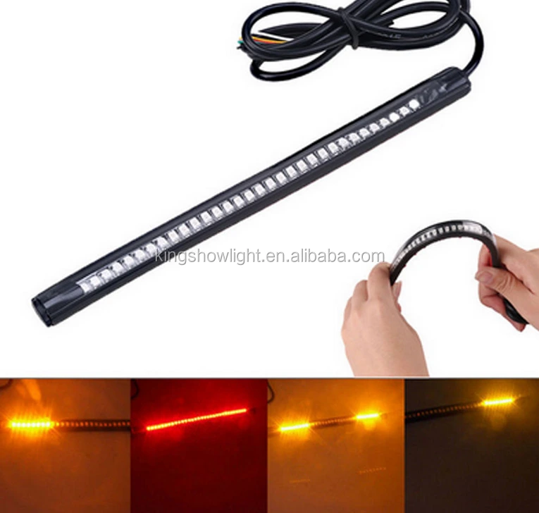 Kingshowstar - 48chips Motorcycle Amber Turn Signal Brake LED Tail light LED Motorcycle Bicycle Light 1