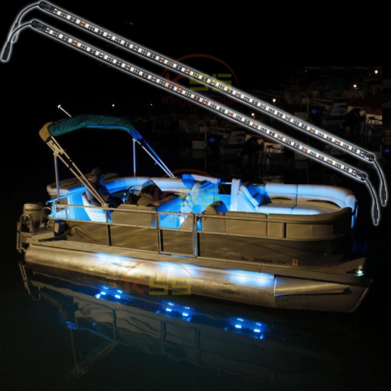 Caravan Auto Bar Camping Waterproof 4X 24inch Bule Boat Marine LED Strip Light with remote 1