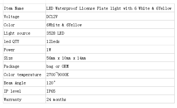 Kingshowstar - LED Lamp Turns Signal Light Led licence plate light 5