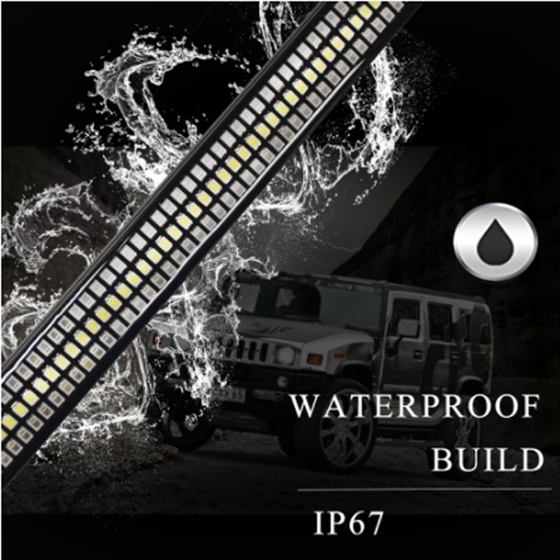 Kingshowstar - 12V pickup led tailgate light bar truck brake light strip bar with red brake amber turn function led auto tailgate light 12