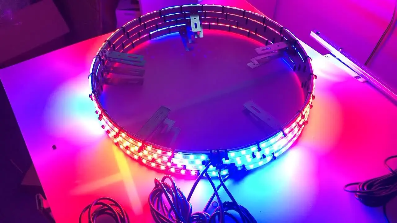 Dream color Chasing LED Illuminated Wheel Rings Rim Accent Lights kit blue-tooth controller 1