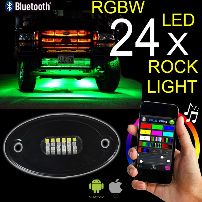 Kingshowstar - RGBW LED Offroad Rock Lights 4x4Offroad Light Kit RGBW Vehicles Underglow Mini RGBW Rock Lights led top level 24W rock light 8