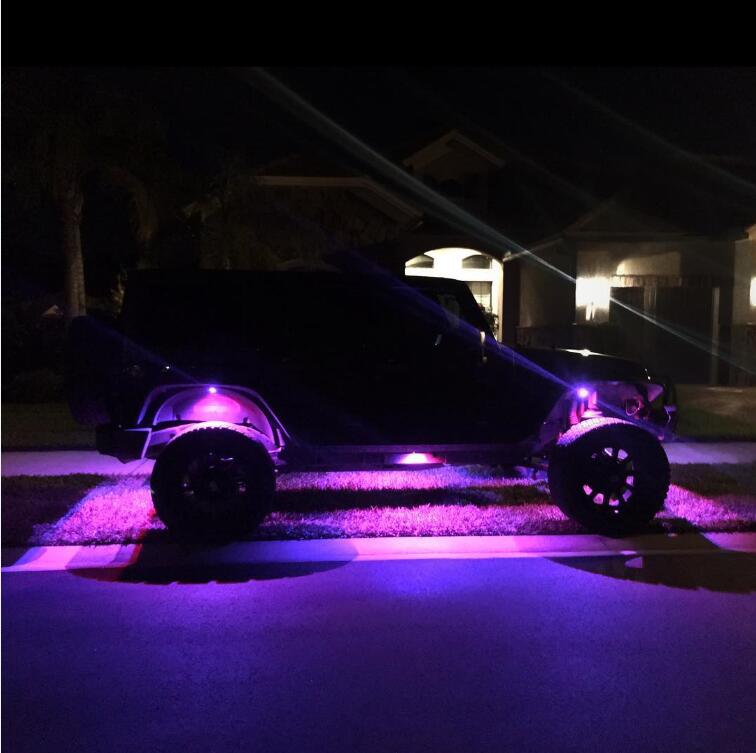 4pcs Pink Mini Rock LED Light underglow Kit 16