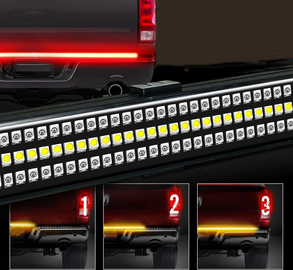 Kingshowstar 48 INCH TAILGETE LAMP REDLINE TRIPLE LED TAILGATE LIGHT BAR FOR TRUCKS 1