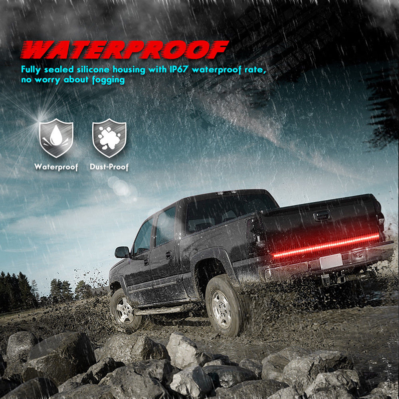 Kingshowstar 48 INCH TAILGETE LAMP REDLINE TRIPLE LED TAILGATE LIGHT BAR FOR TRUCKS 12