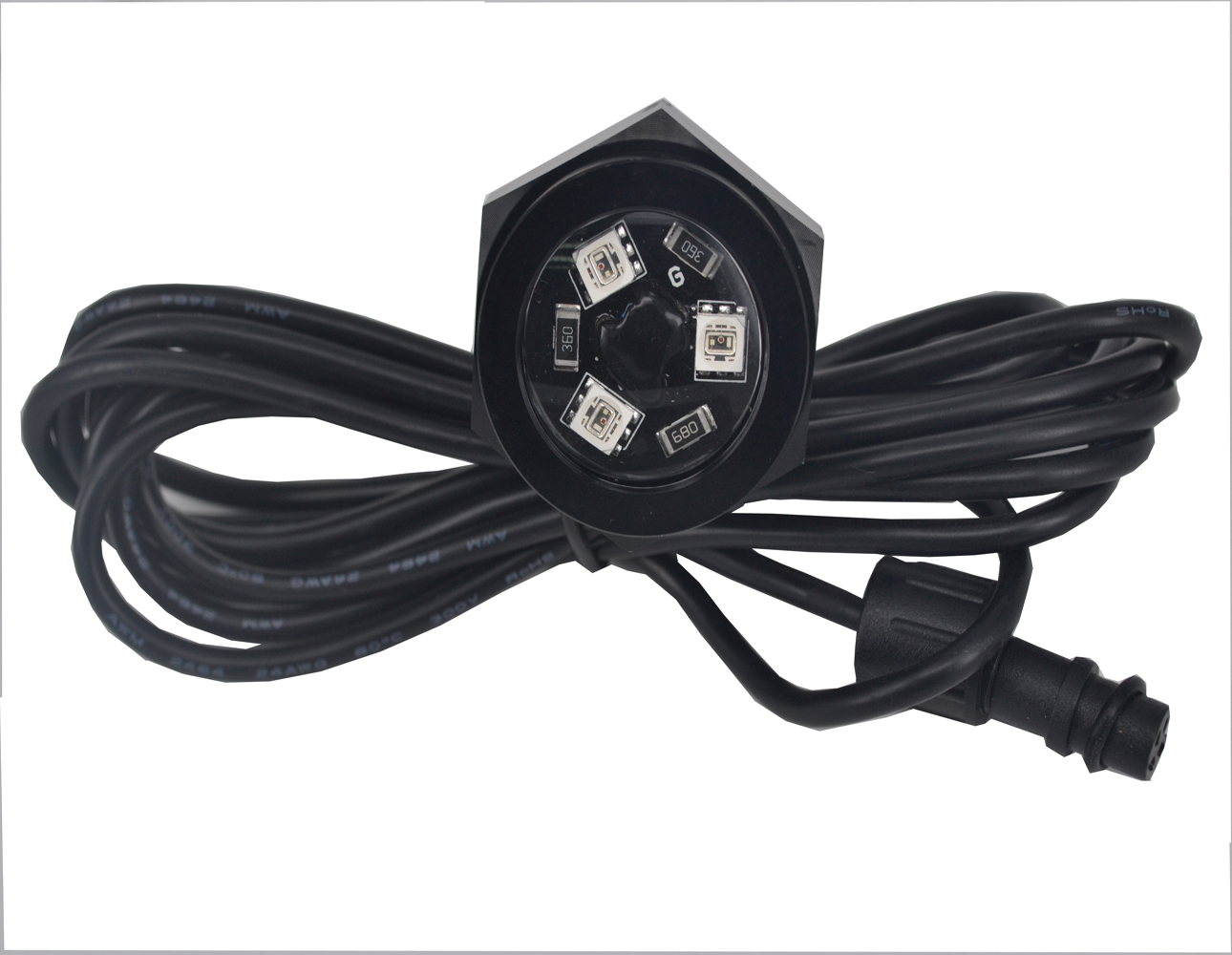 Kingshowstar - 4pcs COLOR CHANGING RGB LED BOAT w/ Remote & PLUG LIGHT DRAIN PLUG 1/2 NPT UNDERWATER LED Marine Light 12