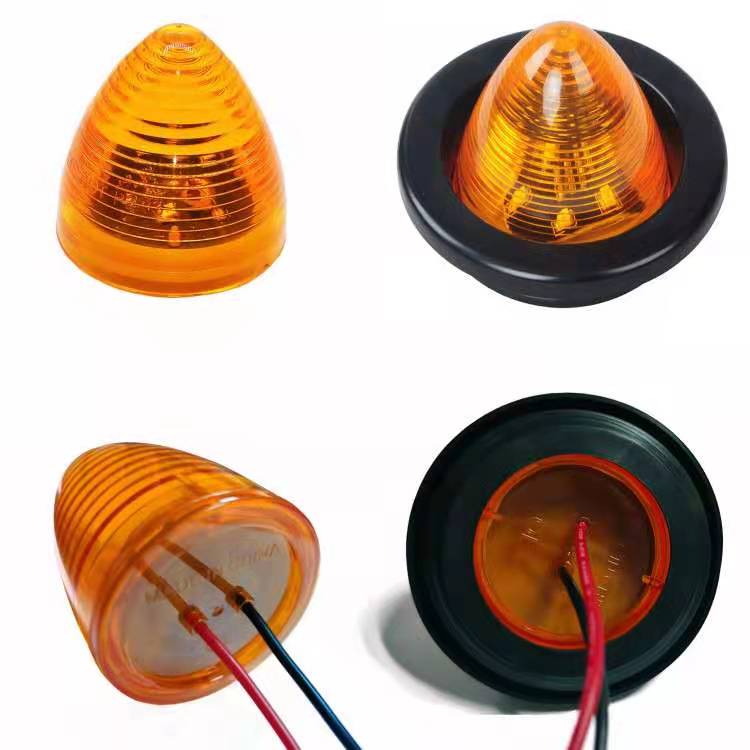 Kingshowstar - 2 Inch Round Cone led Side Marker light Rear Tracking Lights 9 Diodes Sealed Truck Trailer RV Camper day time running light Led automotive light 14