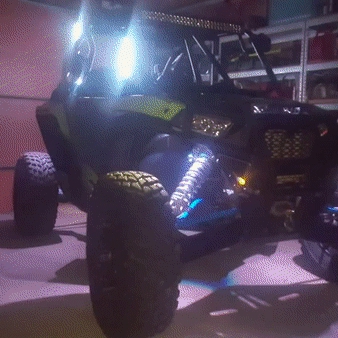 Kingshowstar - LED Spiral Whip Light 3ft RGBW Antenna Blue-tooth Quick Release led whip light 12