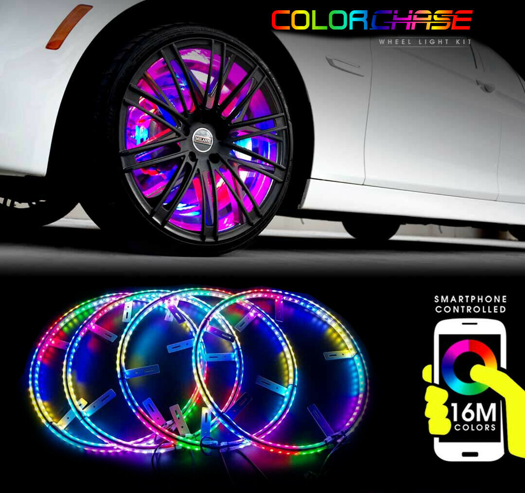 IP68 17DOUBLE ROW Chasing illuminated LED Wheel Rings light 8