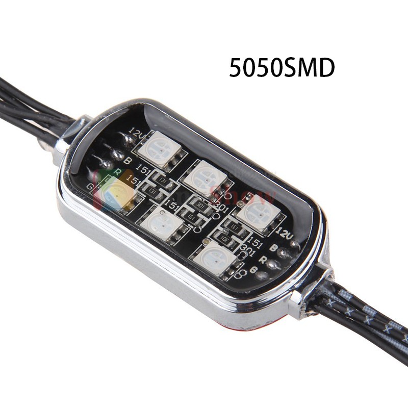 Universal Motorcycle Accent Neon Underglow Brightness Multi-color RGB LED POD Light 13