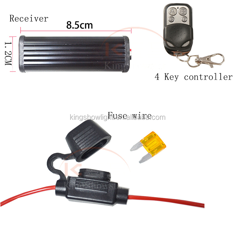 Kingshowstar - Motorcycle LED RF Remote Controller with 4-key RF controller 9