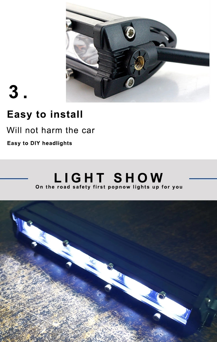 Kingshowstar - Mini 3 Inch Off Road Led Work Light Offroad Single Row Led Grow Light Bar Off Road Lights Led light bar 14