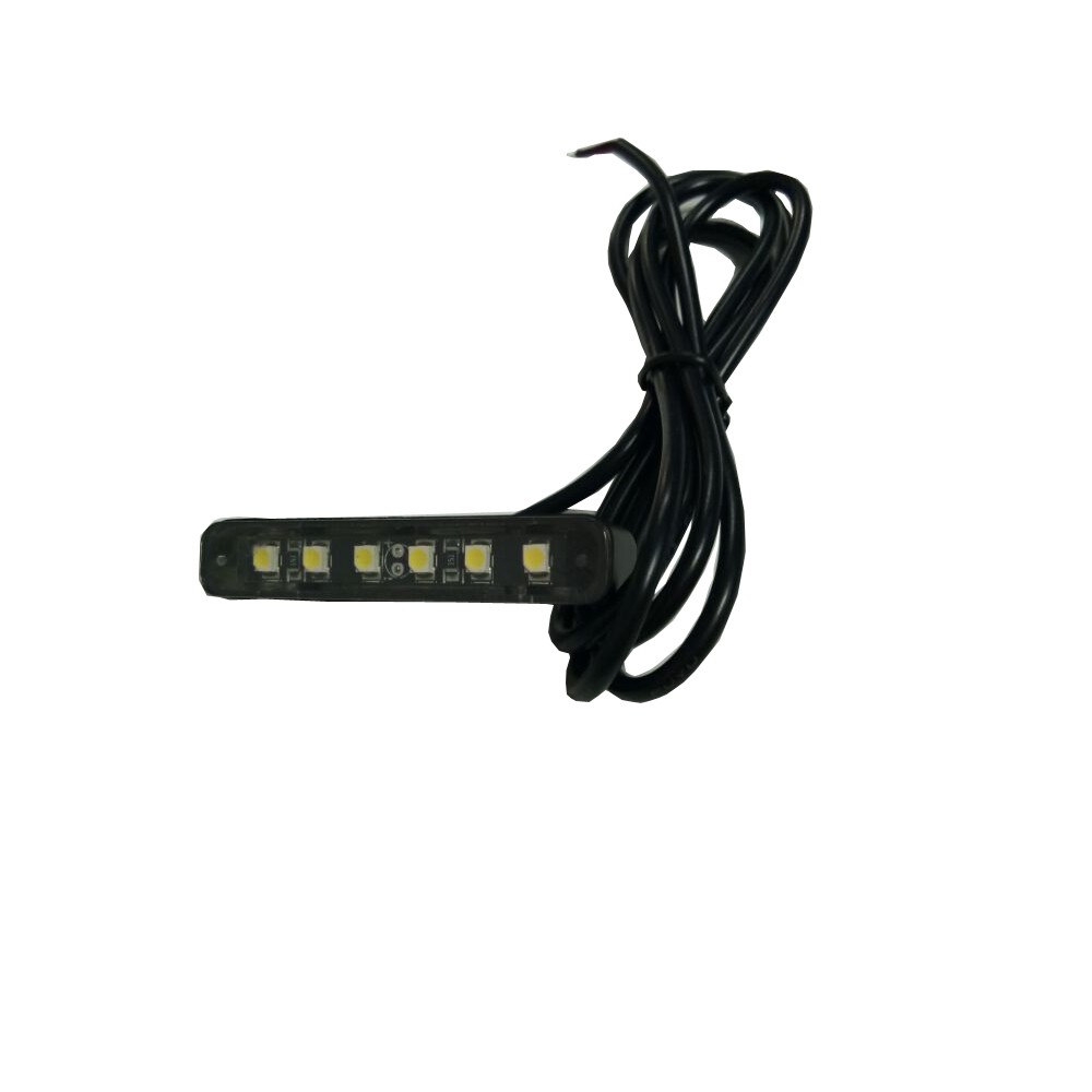 White 6led motorcycle led trailer tail lights 3528 led license plate tail light 12