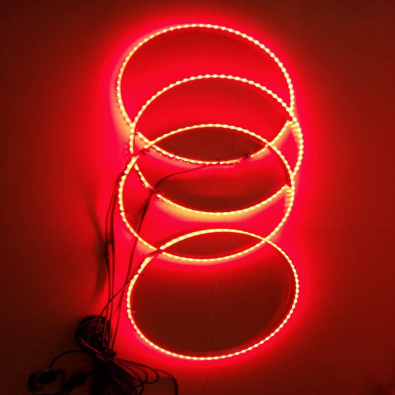 Kingshowstar - 4pc Kingshowstar App Controlled Programmable Double Row Car Waterproof Led Chasing Wheel Lights Tyre Bike Wheel Light RGB led dream color wheel light light 1