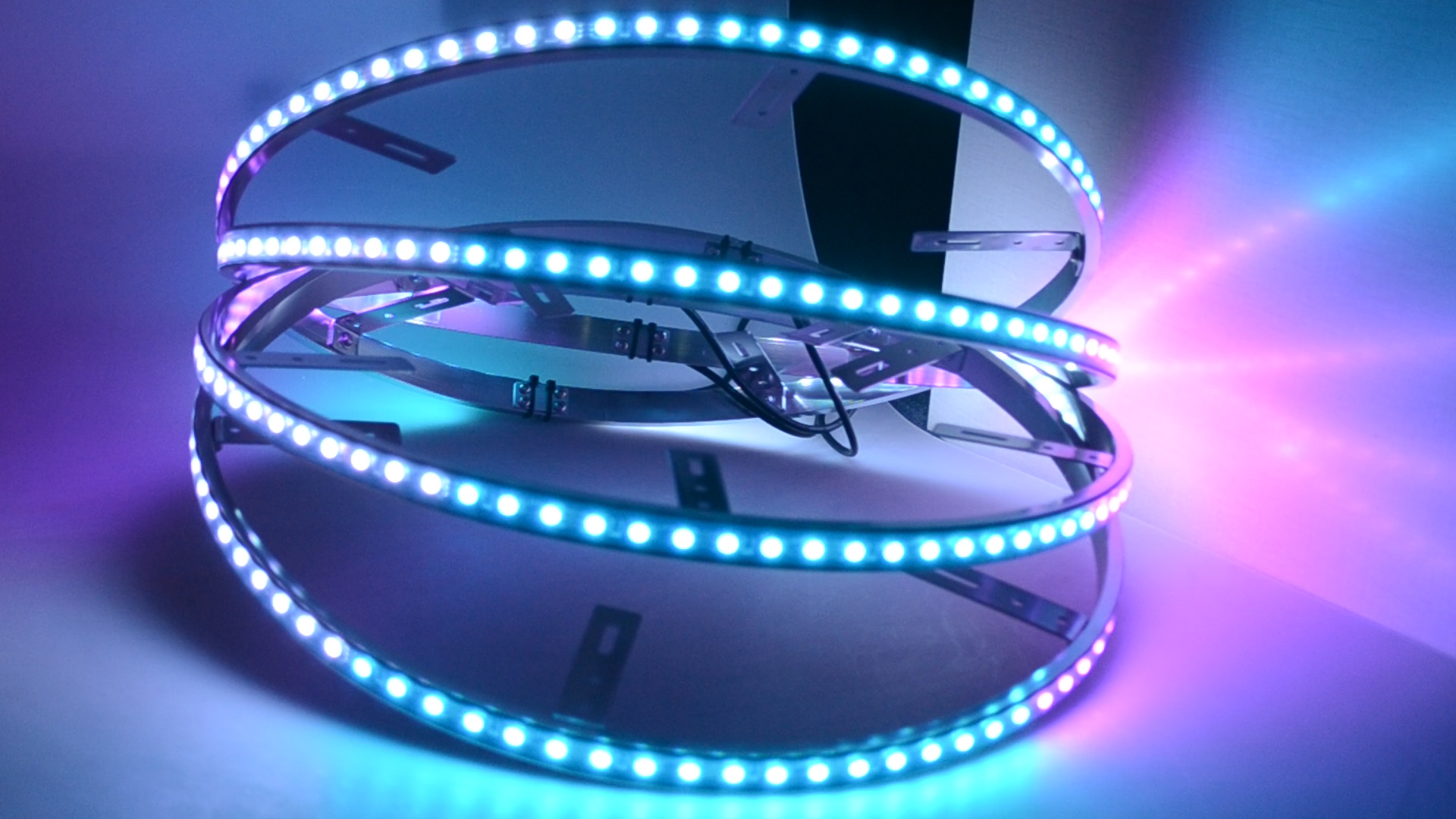 2021 NEW Top-level 15.5'' Chasing Dream Color Car Truck LED Wheel Ring Lights LED Under Body Glow Lights 10