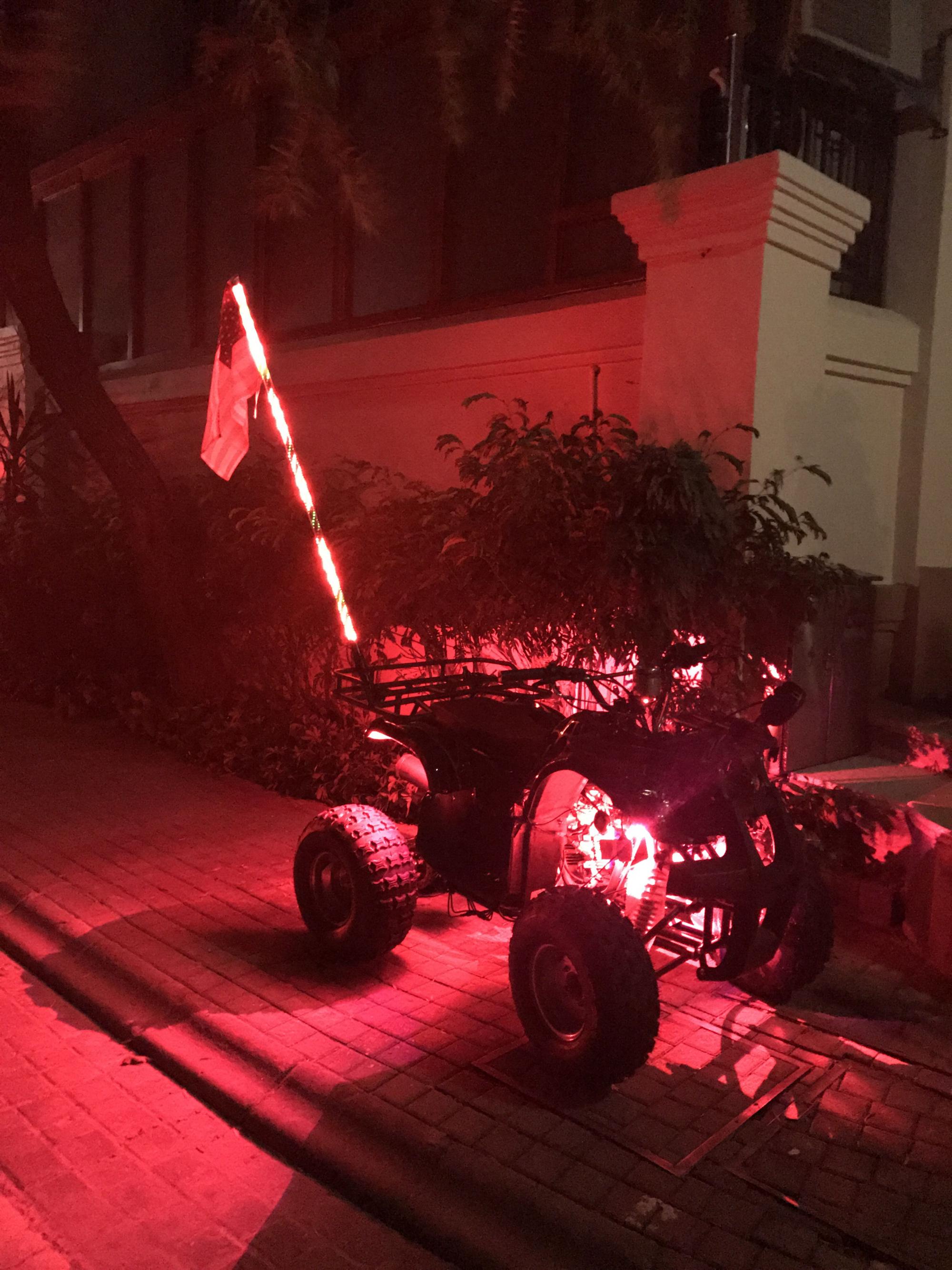 Kingshowstar - 3ft Dream Color Chasing Wrapped LED Whip Light ATV SUV 4WD Safety Flags led whip light 16