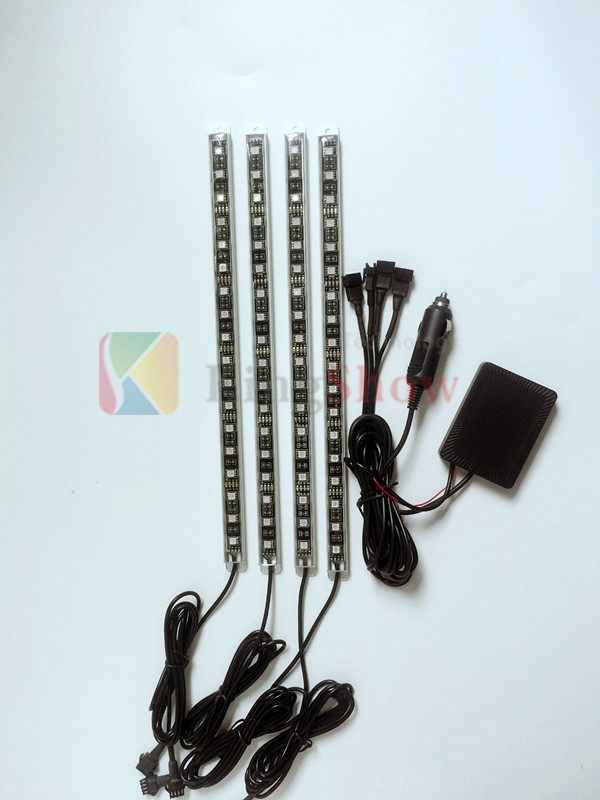 Kingshowstar - 12V Aluminum Profile 144 Car Led RGB Interior Waterproof LED Strip Light Kit Led automotive light 7