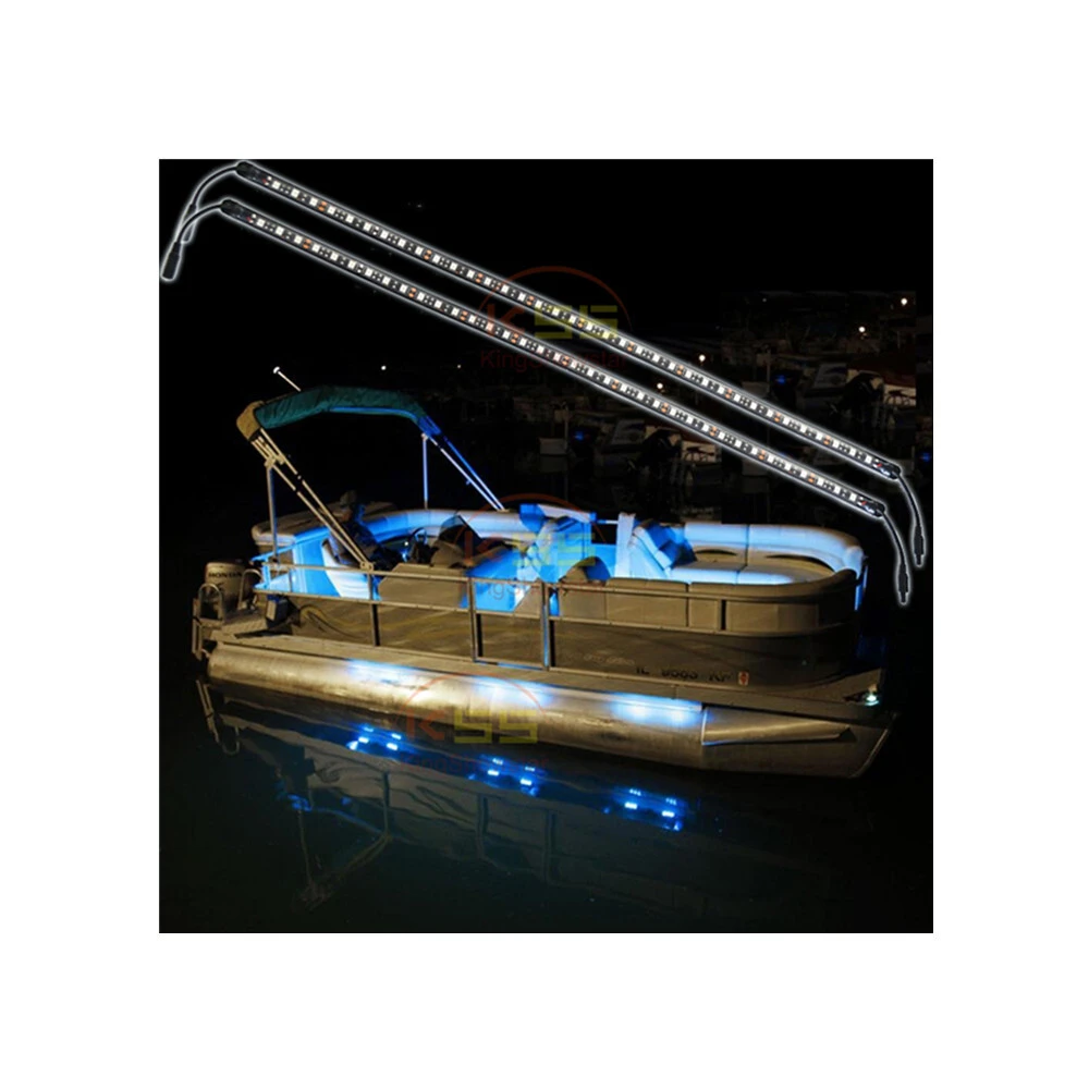 12V Waterproof Auto Bar 4X 24 Led Marine Boats Strip Lights with Remote 1