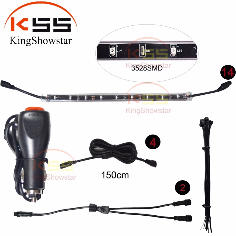 Kingshowstar - LED UnderCar Truck Glow Underbody Waterproof System Neon Lights Kit led auto interior underbody light 7