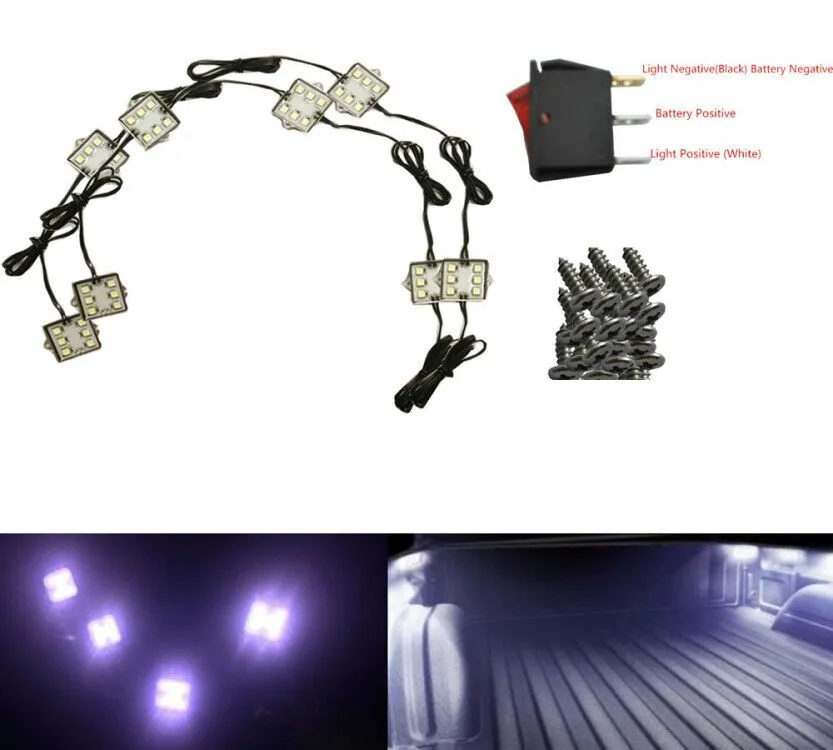 Kingshowstar - 8pc Pick Up Truck Bed 48white LED Lighting System Light Kit led truck bed light 1