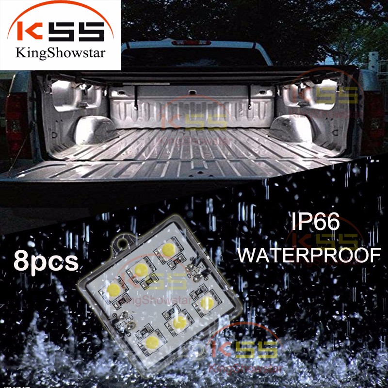 Kingshowstar - 8pcs Universal32 Super Bright LED Truck Bed Rail Light Kit led truck bed light 6