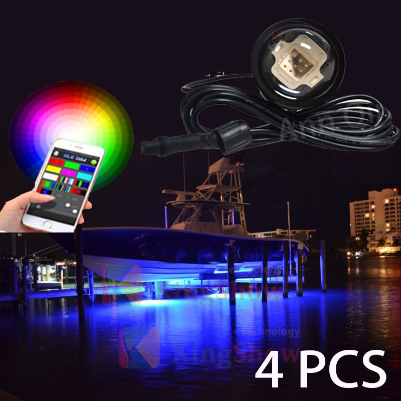 Kingshowstar - 27W Boat Drain Plug Light COB LED Boat Light Underwater Boat Lamp M20X1.5 Threaded 12V/24V RGB MARINE LED LIGHTS LED Marine Light 9
