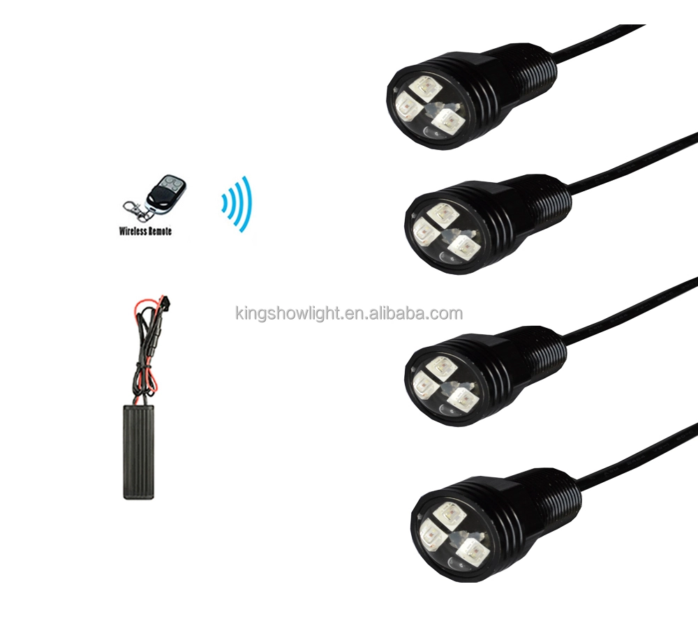 4pc 12V Marine Boat LED Side Navigation Lights with RGB Remote Controller 1