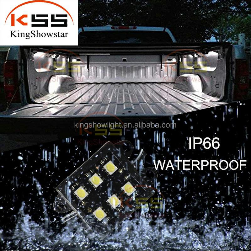 8pcs Rock Pickup Truck White Under Body 48 LED Lighting Bed Cargo Atmosphere Light 12