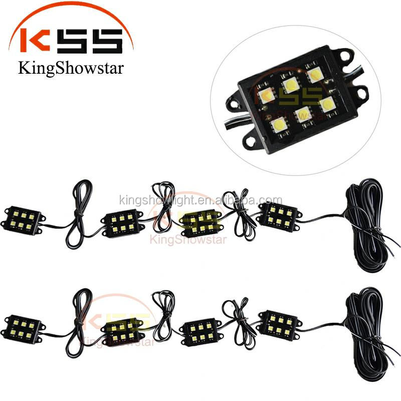 8pcs Rock Pickup Truck White Under Body 48 LED Lighting Bed Cargo Atmosphere Light 16