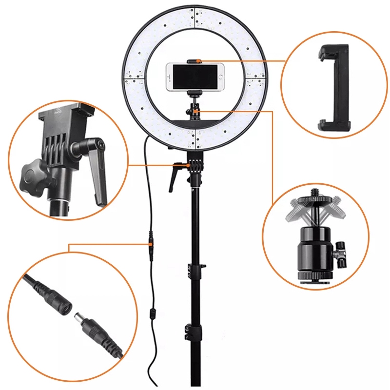 Live Broadcast Led Photography Ring Light 5500k Selfie 10 Inch 18 Inch Ring Fill Light Led Ring Light With Tripod Stand 18