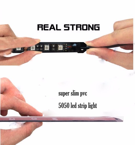 Full Color LED Car Interior Atmosphere RGB Phone App Music Control Strip Lights 12