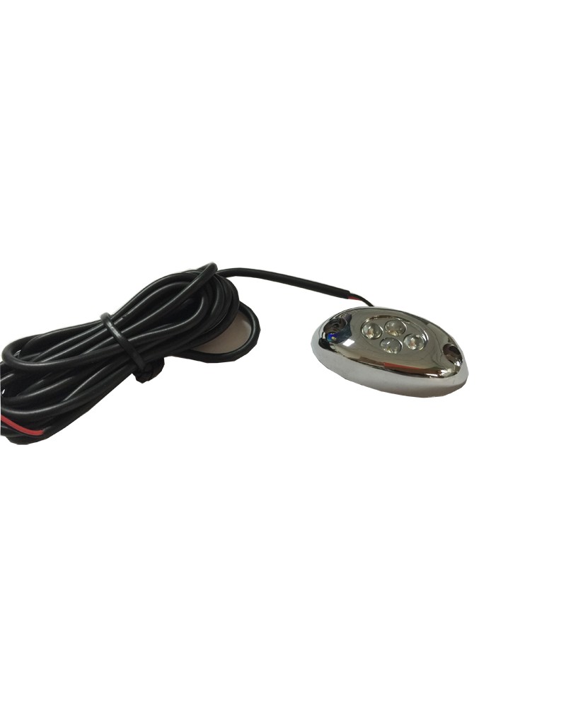 Universal Rear License Plate Super Bright 4 LED White Motorcycle Plate Light 12