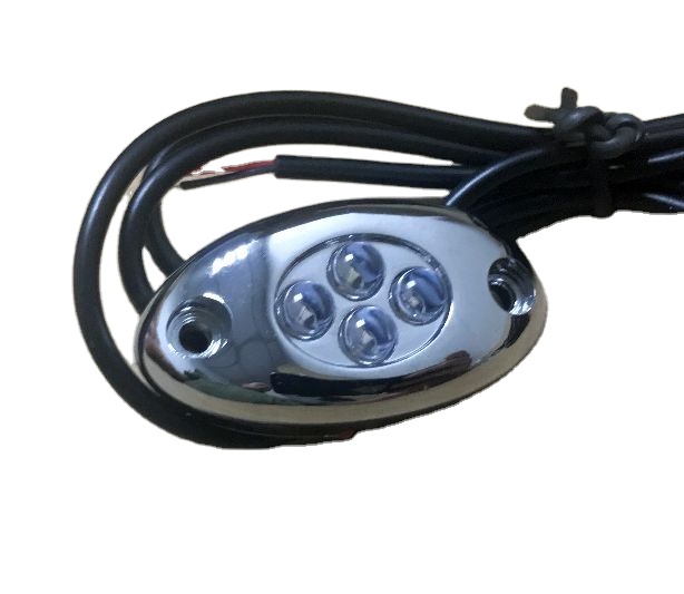 Universal Rear License Plate Super Bright 4 LED White Motorcycle Plate Light 8