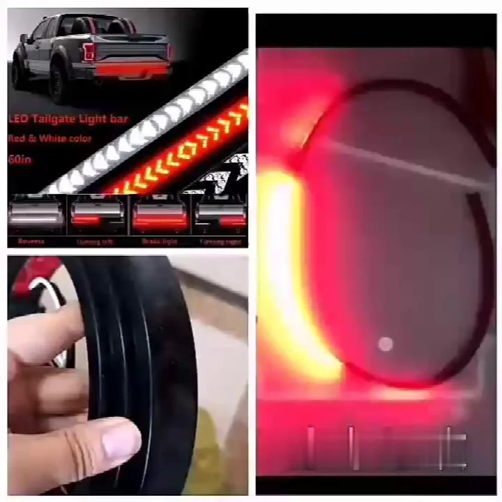 150cm Truck Tailgate LED Light Strip Ip68 Waterproof Pickup Side Tail Light Turn Signal Lamp Car Parking BrakeLight 1