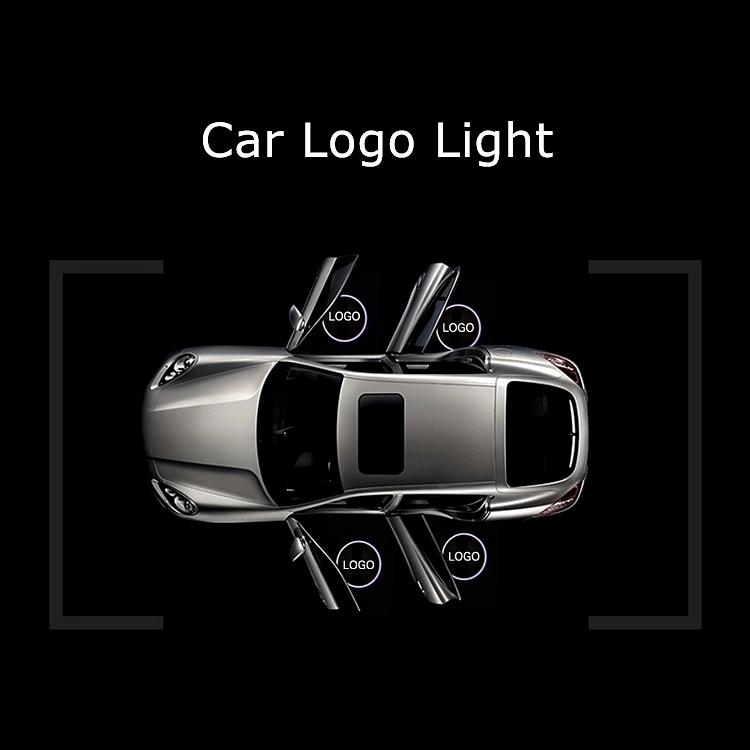 Factory Directly!! Wireless Pasteable Car Logo Projector Laser Light Led Ghost Shadow Light Car Door Logo Light 8