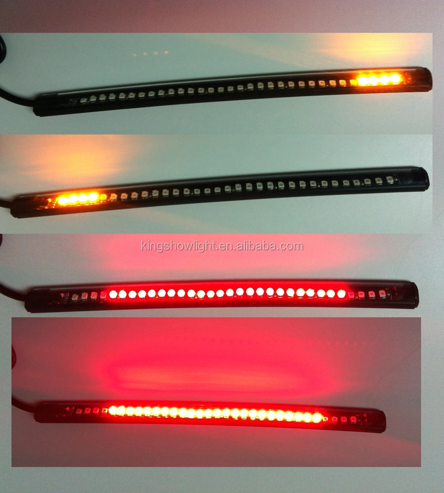 8 inch Motorcycle Integrated Light Strip Universal Tail Brake Turn Signal 32LED 1